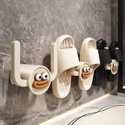 1Pc Cartoon Slippers Hook Bathroom Slipper Rack Shower Storage Organizer Shoe Holder Drainage Stand for Bathrooms and Bedroom