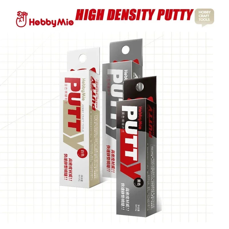HOBBY MIO High Density Putty 20g Black/White/Grey Model Joint Filling Toothpaste Type Putty Quickly Dry Curing Molding Tools