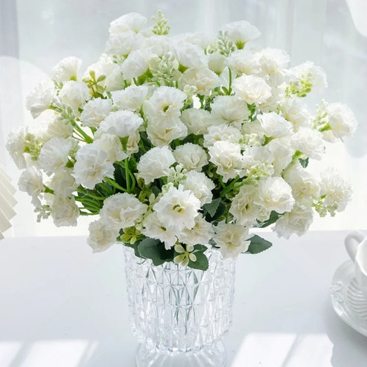 5 Forks 15 Heads Small Carnation for Wedding Arch Decor Christmas Garland Accessories Home Floral Arrangement Artificial Flow