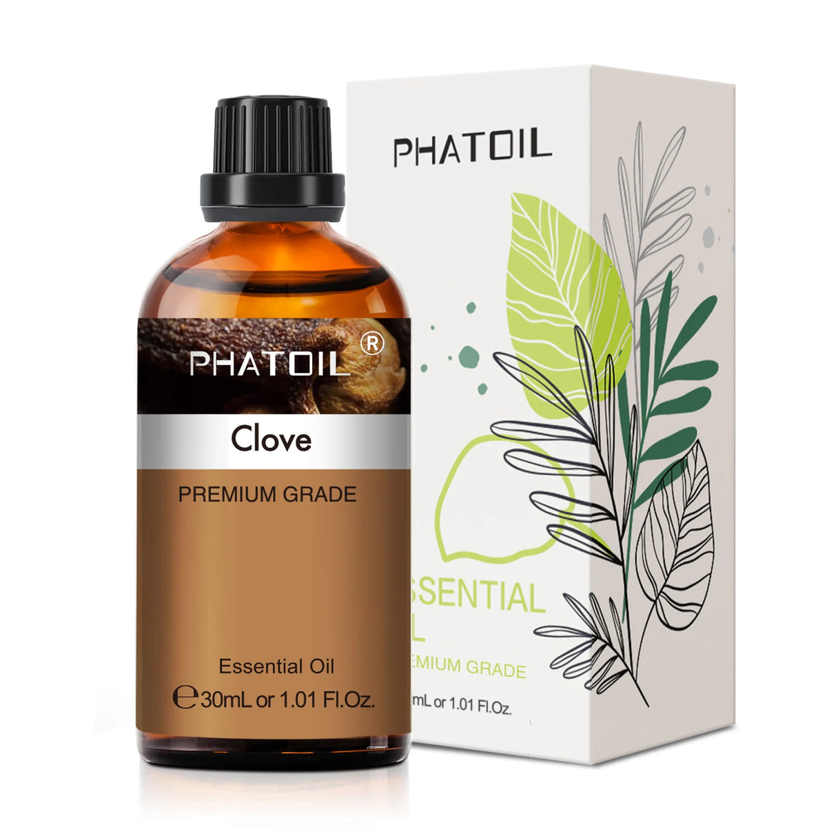 PHATOIL 1PCS Aromatherapy Essential Oil 30ml Lemon Eucalyptus Lavender Bergamot Jasmine Juniper Rose Vanilla Aroma Essential 