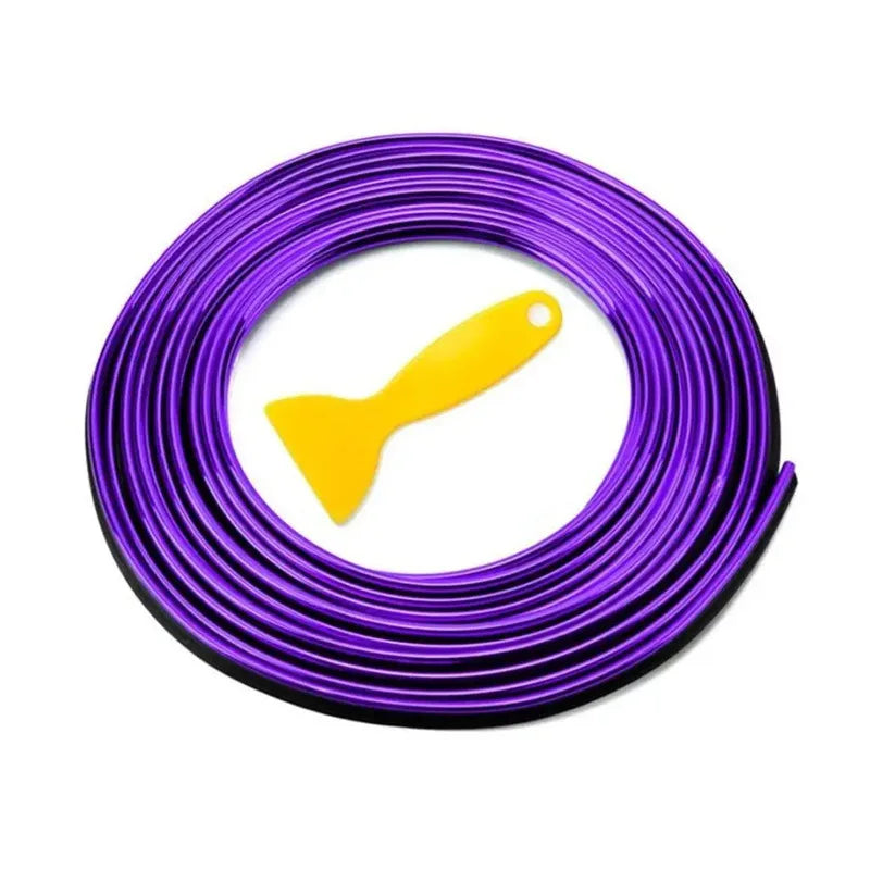 5M Interior Car Moulding Trim Strips DIY Flexible Anti Scratch Lines 5m Decoration Strip Dashboard Car-styling Accessories - 