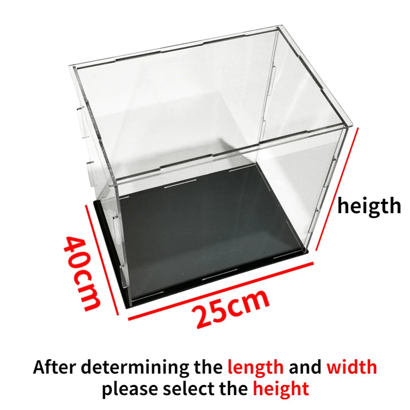 Assemble Acrylic Display Case Clear Display Box For Collection Figures Dustproof Storage Box Organizer For Car,Toy,Doll Cabin