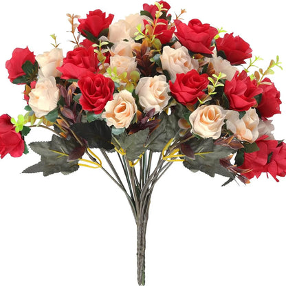 Artificial Flowers Silk Rose Wedding Home Festival Room Decoration Bride Bouquet Diy Scrapbooking Garland Wall Photography Pr