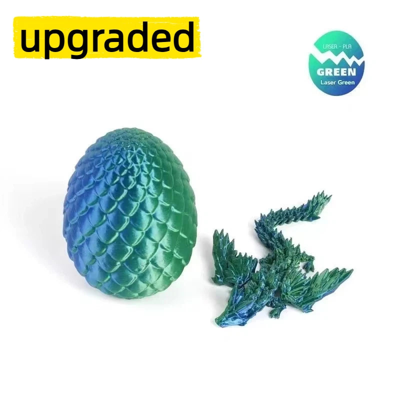 3D Printed Dragon Colorful Gem Dragon Figurines Movable Joint Rotatable Articulated Dragon Crafts Desktop Western Action Figu