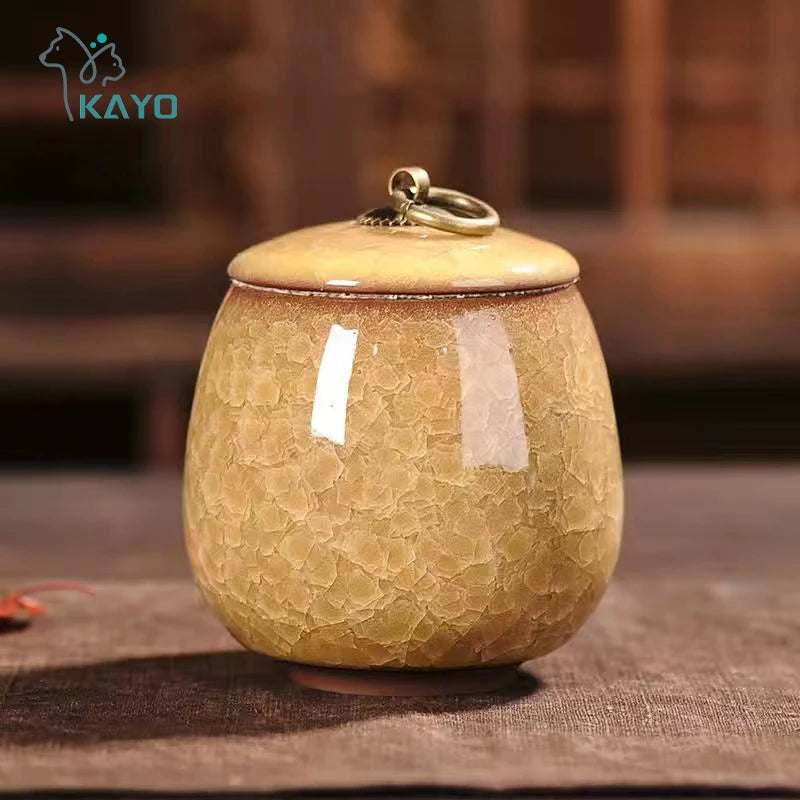 Ceramics Ash Urn Sealed Cremation Funeral Ashes Keepsake Small Animals Pet Dog Cat Memorial Suitable Home Fireplaces Burial -