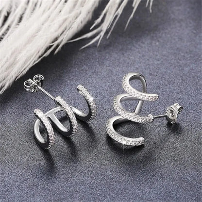 925 Sterling Silver Trendy Stud Earrings Climb Claw Shaped Ear Piercing Accessories Wedding Party Women Jewelry