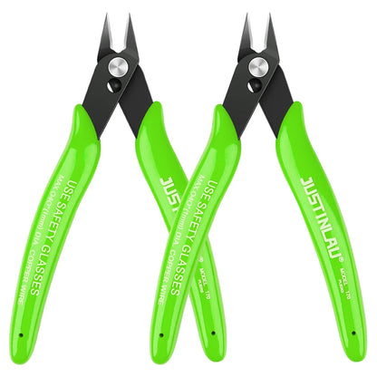 2Pcs Mini Nose Cutting Plier Electrical Wire Cable Cutter Metal Side Snips Flush Pliers Convenient Durable Tool