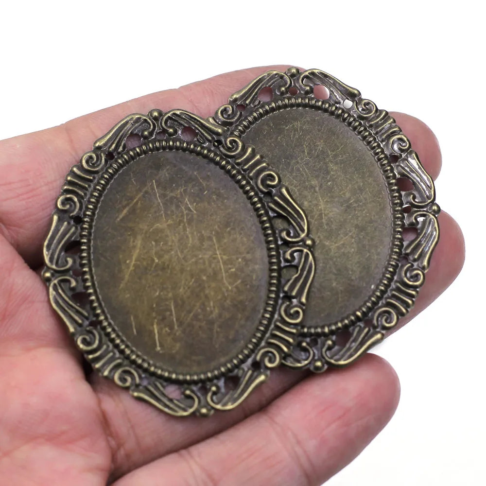 Pendants Wraps Metal Crafts Connectors Rose Flower Filigree Flower For Embellishments Scrapbooking Jewelry DIY Accessories - 