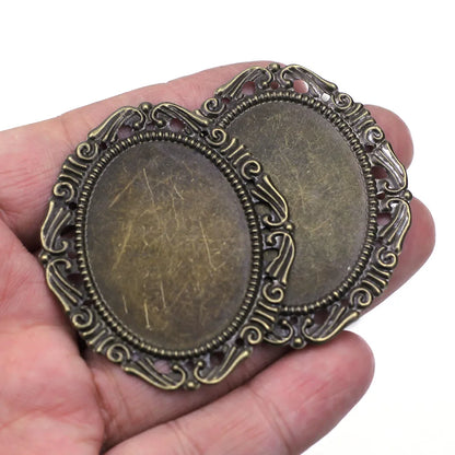 Pendants Wraps Metal Crafts Connectors Rose Flower Filigree Flower For Embellishments Scrapbooking Jewelry DIY Accessories - 