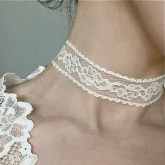 Sexy Black Lace Flower Necklace for Women Harajuku Gothic Short Choker Collar Choker Party Female Neck Accessories