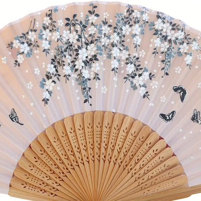 Folding Hand Fan With Tassel, Chinese Style Japanese Style Handheld Fan Party Favor Supplies