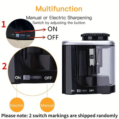 Electric Sharpener Assembly Desktop Automatic Pencil Sharpener Suitable To Pencils (6-8mm) for Students School Office Station
