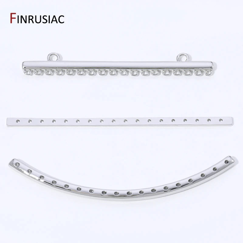 Rhodium Plated Brass Multi Row Strand Connector,Separator Spacer Bars Connector For DIY Jewelry Making Accessories Supplies