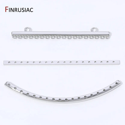 Rhodium Plated Brass Multi Row Strand Connector,Separator Spacer Bars Connector For DIY Jewelry Making Accessories Supplies