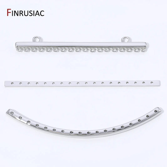 Rhodium Plated Brass Multi Row Strand Connector,Separator Spacer Bars Connector For DIY Jewelry Making Accessories Supplies