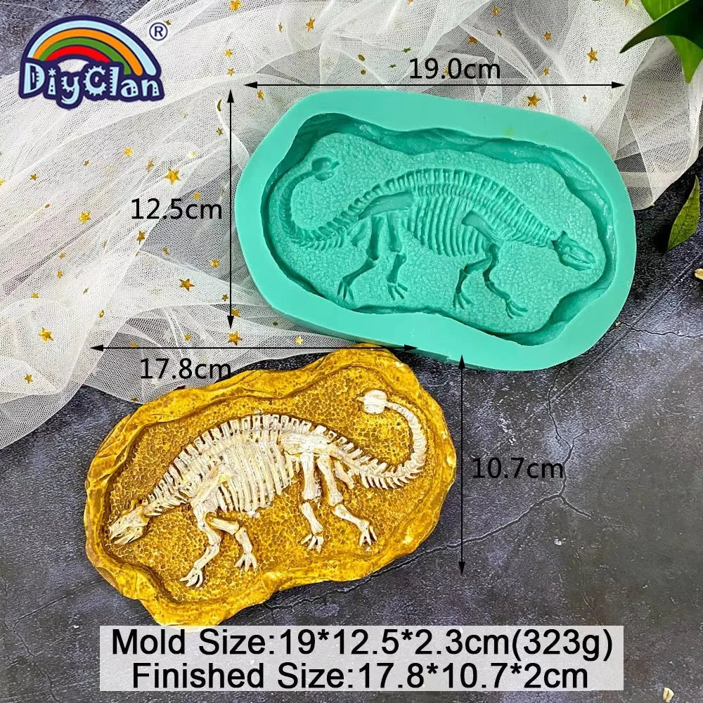Dinosaur Skeleton Specimen Silicone Mold Tyrannosaurus Ankylosaurus Specimen Model Gypsum Resin Handmade Epoxy Mold Handicraf