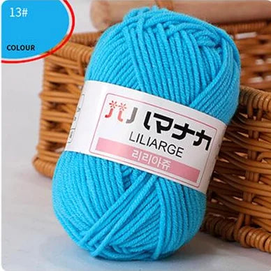 25G Milk Sweet Soft Baby Cotton Knitting Wool Thick Fiber Yarn Velvet Hand Threads for Knitting Wool Crochet Yarn for DIY Swe