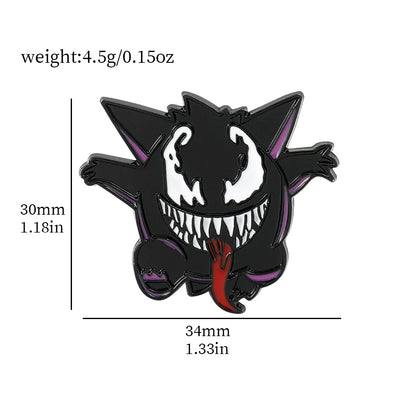 Gengar Cartoon Brooches Anime Enamel Lapel Pins for Backpack Accessories Fans Collection Brooches Jewelry Gift - Gengar 3