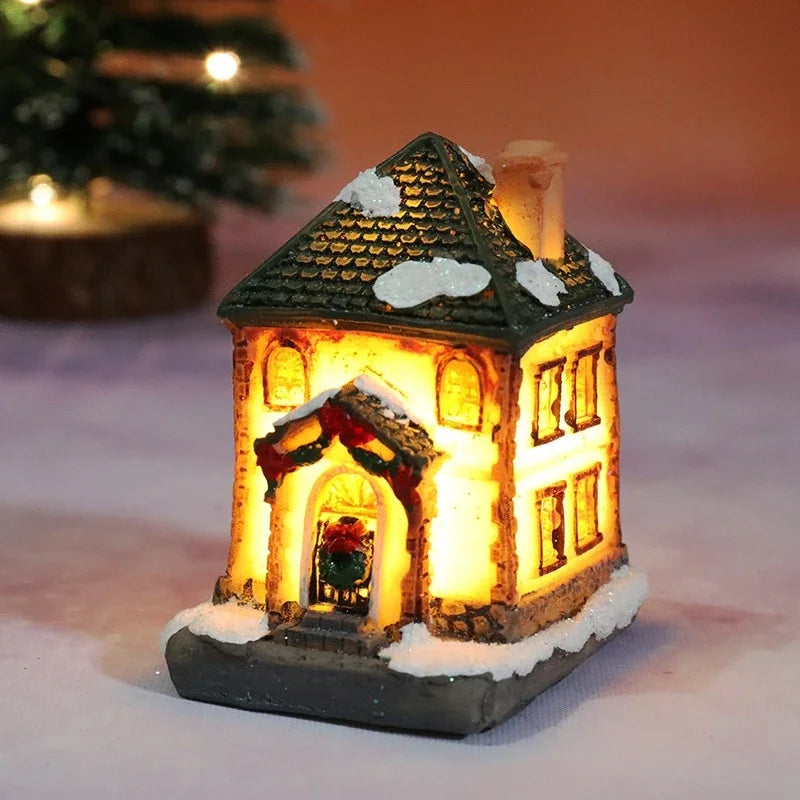 Christmas House Light Ornaments Xmas Gift New Year Navidad For Home Party wedding Decorations Bedroom With Battery Night Ligh