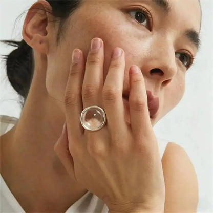 XIYANIKE Elegant Transparent Crystal Adjustable Finger Rings For Women Girl Fashion New Jewelry Gift Party кольцо