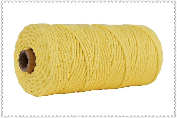 Handmade Boho Decor 4mm 100% Colorful Cotton Cord Rope Thread Twisted Macrame String DIY Home Wedding Decoration Supply 110ya