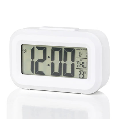 Alarm Clock Digital Clock LED Electronic With Backlight Snooze Calendar For Home Office Desktop Table Screen Display Watch - 