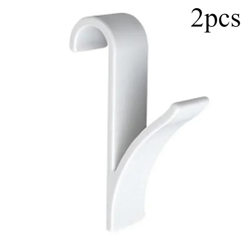 Kitchen Bathroom Hanger Clips Storage Racks White Clear Hanger Heated Towel Radiator Rail Clothes Scarf Hanger Hooks Holder -