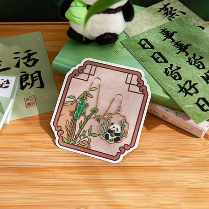 Funny Panda Book Page Clips Metal Bookmarks Cute Pagination Mark Creative Separator Pages Tags Stationery School Office Suppl