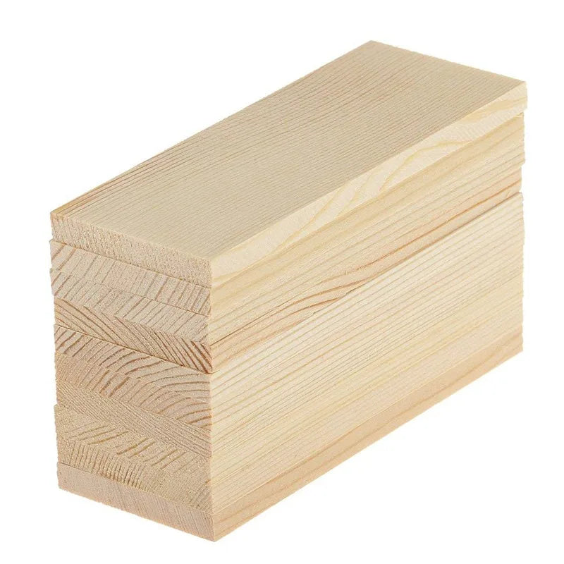 10pcs Unfinished Wood Rectangle Board for Paintings, Natural Pine Wooden Blocks Panels Plank, for DIY Art Crafts Dollhouse