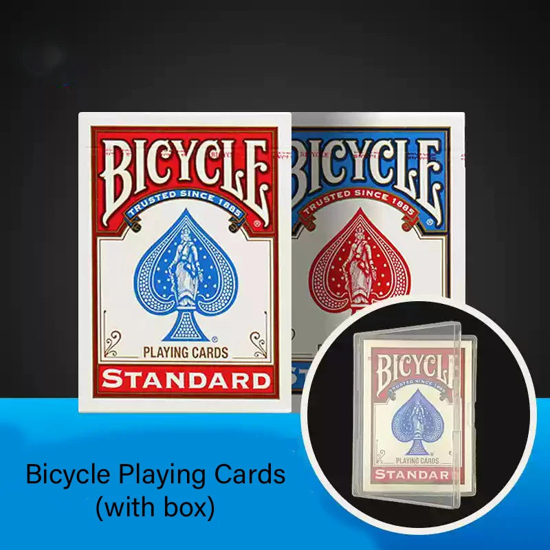 Bicycle Rider Back Playing Cards Magic Tricks Poker Magia Close Up Street Illusions Gimmicks Mentalism Props Kids Toys - blue