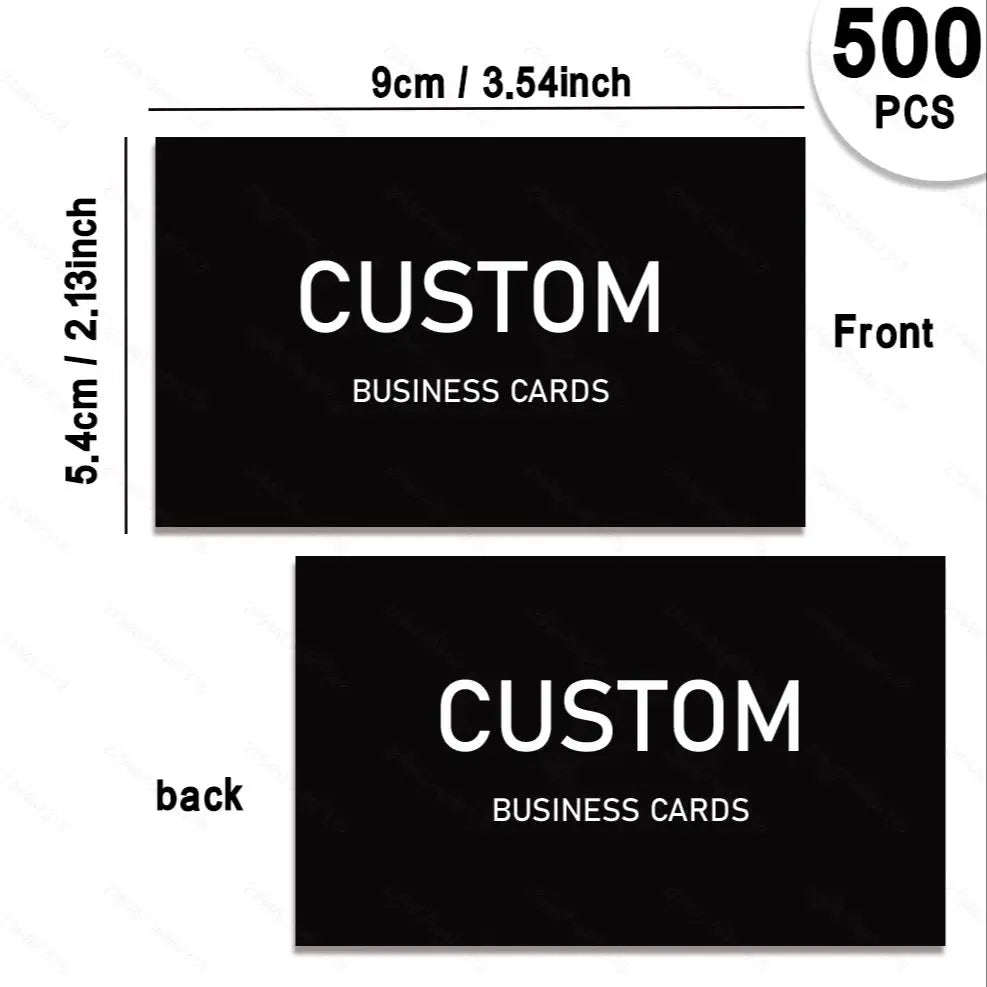 200/500/1000pcs Customizable Cards, Personalized Business Cards with Acrylic Storage Box, Matte Film Thank You Invitations