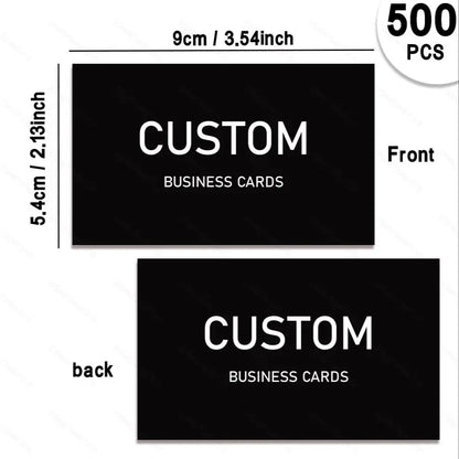 200/500/1000pcs Customizable Cards, Personalized Business Cards with Acrylic Storage Box, Matte Film Thank You Invitations