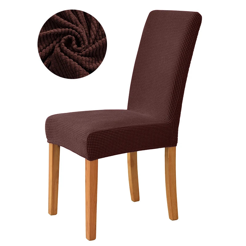 Elastic Dining Room Chair Cover Stretch Thick Jacquard Kitchen Chair Cover Slipcover For Dining Kitchen Hotel Wedding Banquet