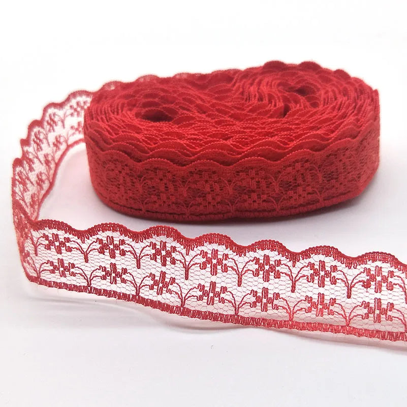 10 Yards High Quality Beautiful White Lace Ribbon Tape 22MM Lace Trim DIY Embroidered For Sewing Decoration African Lace Fabr