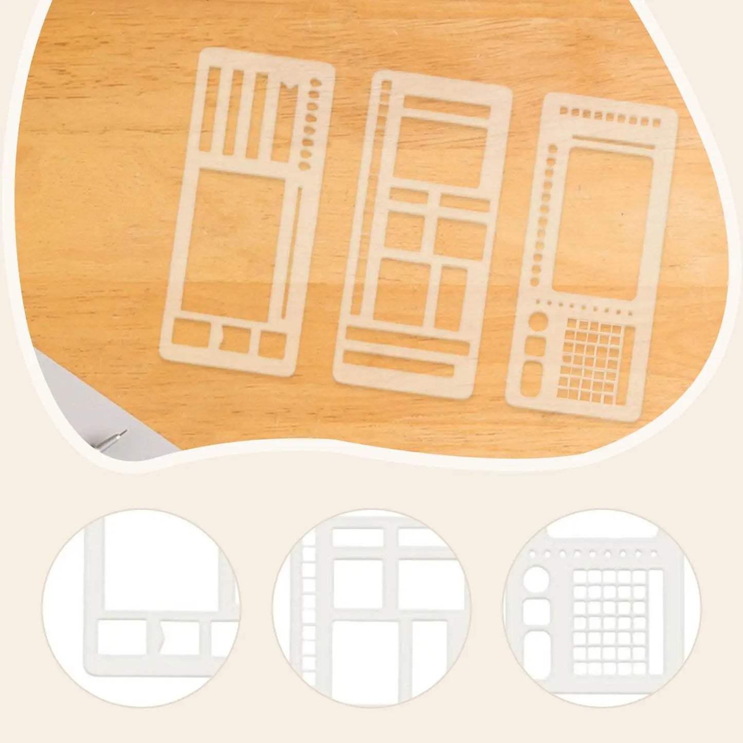 3x Journal Stencil Planner Stencils Multifunction DIY Crafts Checklist to Do