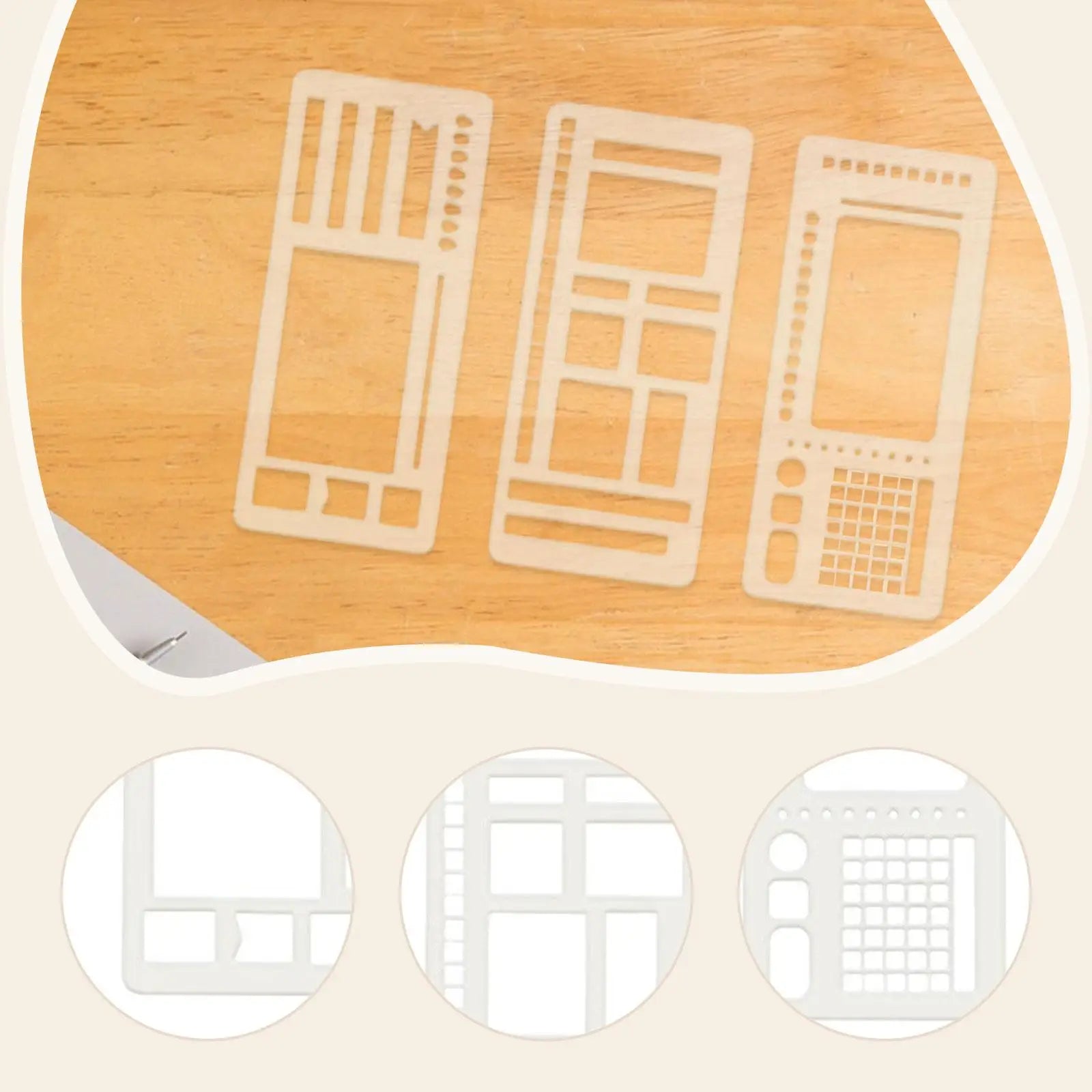 3x Journal Stencil Planner Stencils Multifunction DIY Crafts Checklist to Do