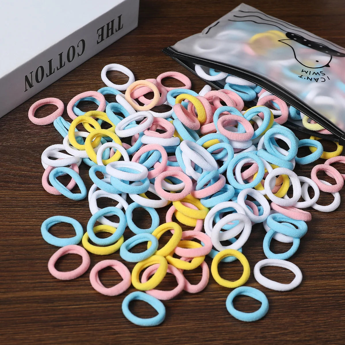 50/100Pcs Colorful Nylon Hair Bands for Children Scrunchie Hair Ties Rubber Band Kids Elastic Hair Leagues Girl Hair Accessor