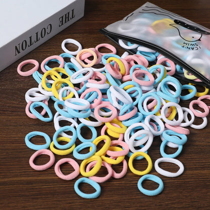 50/100Pcs Colorful Nylon Hair Bands for Children Scrunchie Hair Ties Rubber Band Kids Elastic Hair Leagues Girl Hair Accessor