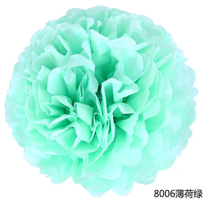 5pcs Wedding Decorative Paper Pompoms Pom Poms Flower Ball Party Home Decor Tissue Baby Shower Birthday Christmas DIY Decorat
