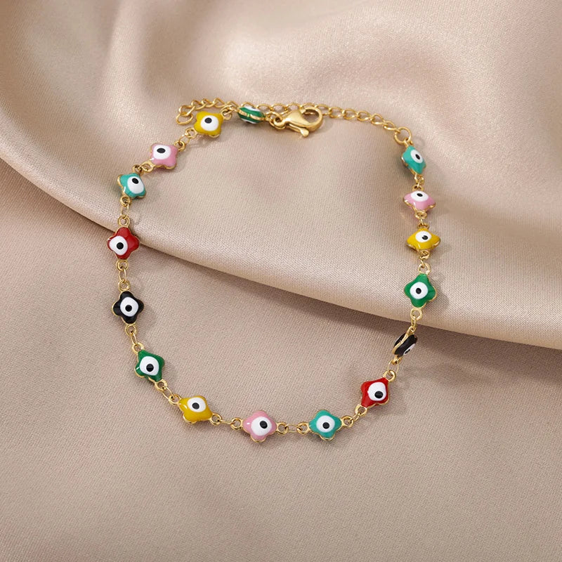 Anklets for Women Summer Beach Accessories Stainless Steel Imitation Pearl Chain Anklet Gold Color Leg Bracelets Bodychain Gi