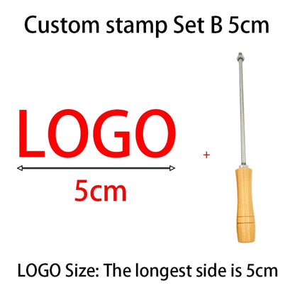 M8 Logo Customized Iron Branding Stamp Personalized Customization Wooden Soldering Iron Seal Customized Leather Stamping Seal