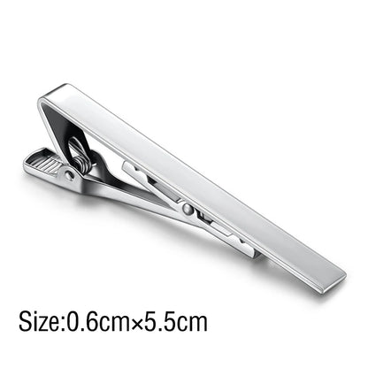 Tie Clip Necktie Accessories Fashion Style Ties for Men Metal Tone Simple Bar Clasp Practical Clasp Tie Pin for Mens Collar C