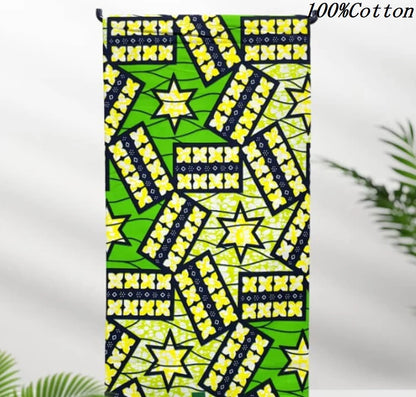 New African Ankara Batik Fabric Super Real Wax African Cotton Material Prints Wax Tissu For Sew 6yards