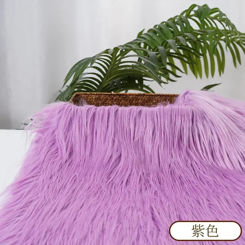 25x45cm 9cmPile Faux Fur Fabric For Sewing Doll Toy Beard Hair DIY Patchwork Material Accessories Home Decoration Cosplay Fab