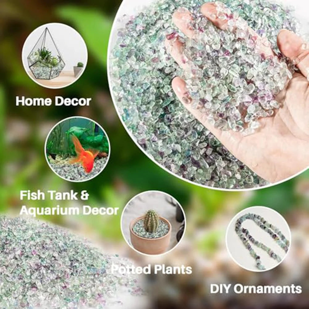 Natural Crystal Gravel Specimen Rose Quartz Amethyst Home Decor Colorful for Aquarium Healing Energy Stone Rock Mineral 50g 1