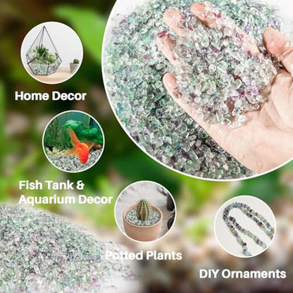 Natural Crystal Gravel Specimen Rose Quartz Amethyst Home Decor Colorful for Aquarium Healing Energy Stone Rock Mineral 50g 1