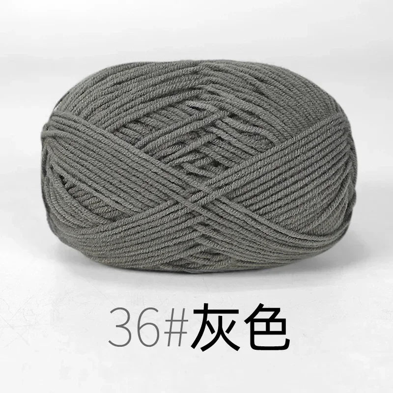 50g 4ply Milk Cotton Knitting Wool Yarn Needlework Dyed Lanas For Crochet Craft Sweater Hat Dolls Sewing Knitting Tools - 36