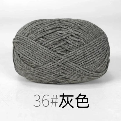 50g 4ply Milk Cotton Knitting Wool Yarn Needlework Dyed Lanas For Crochet Craft Sweater Hat Dolls Sewing Knitting Tools - 36