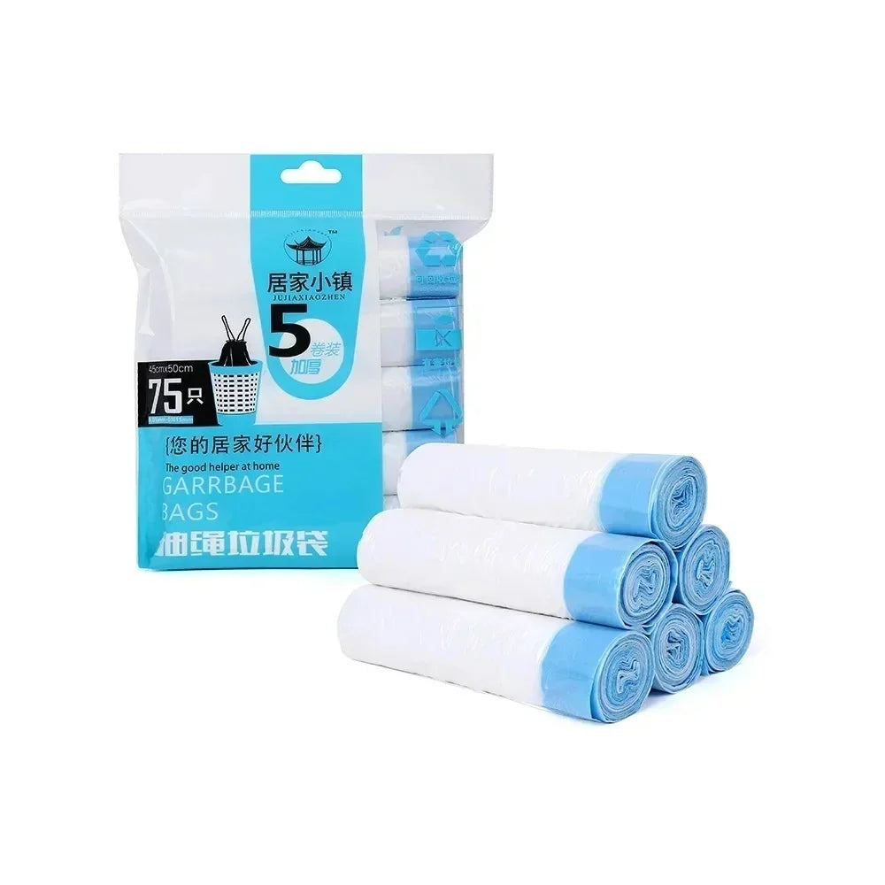 45x50cm Scented Drawstring Trash Bags - Thickened Large Fragrant Garbage BagswithHandles, 4 Scents (Rose/Lavender/Lemon/Vanil