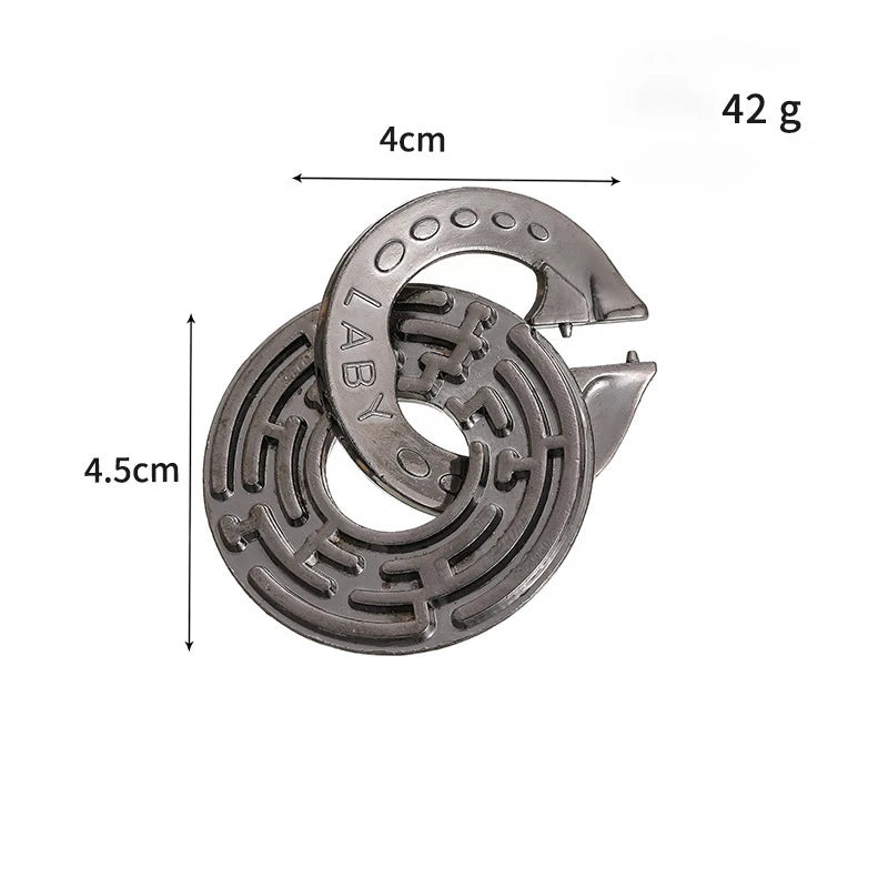 Lock Puzzles Classic IQ Metal Brain Teaser Magic Baffling Puzzles Game Toys For Children Adults Funny Gifts Metal Puzzle - 11